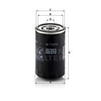 Фильтр масляный MANN-FILTER W 719/30